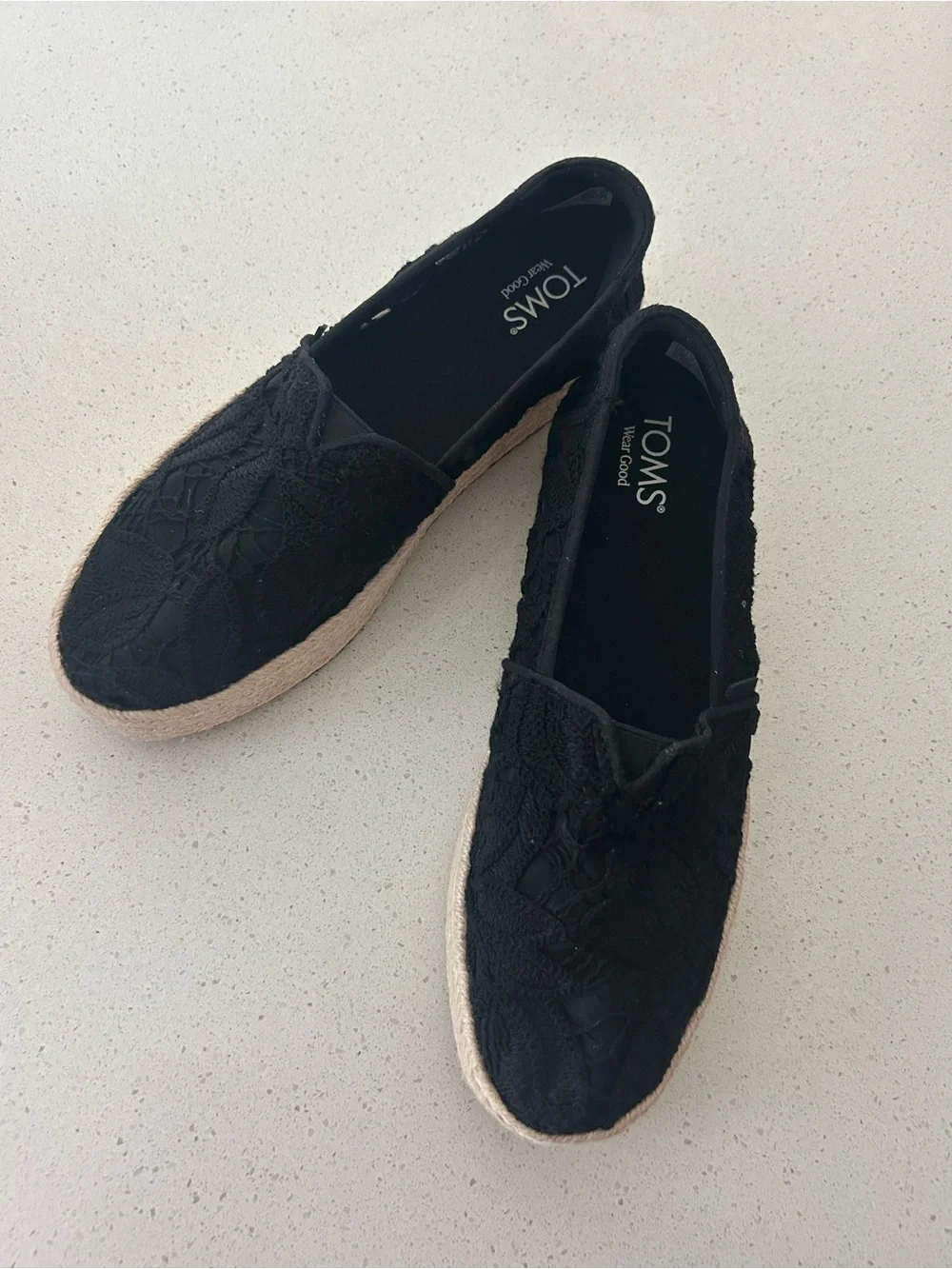 TOMS Valencia Espadrille Platform Slip-On Shoes Women's 10 NEW $85